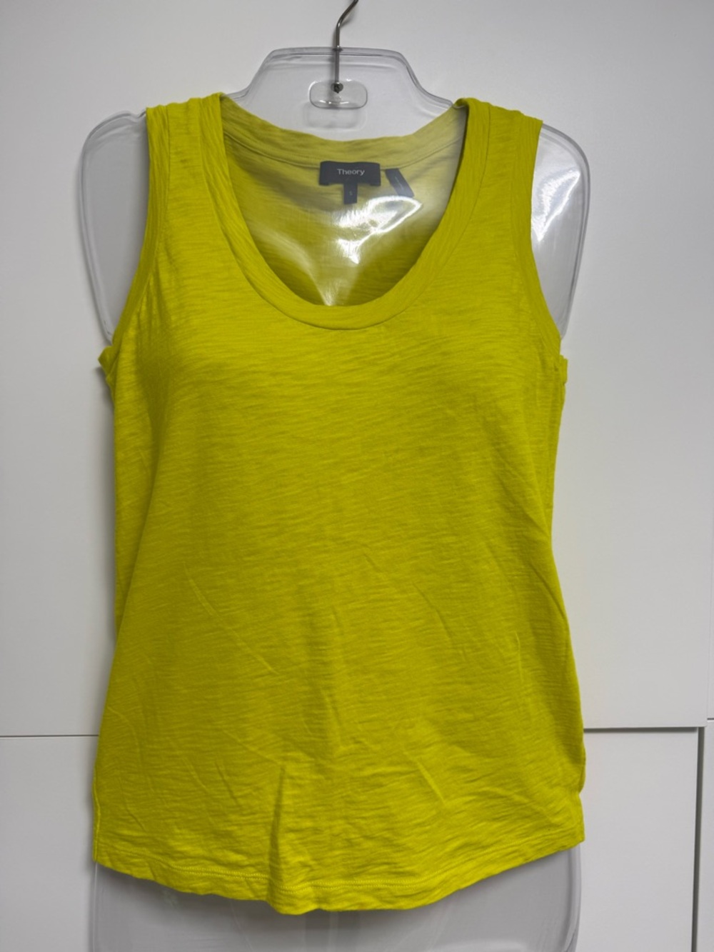Theory  size S Bright Yellow Scoop Neck Tank 100% Cotton